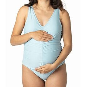 Kindred Bravely Maternity Swimsuit Size M Light Blue New With Tags
